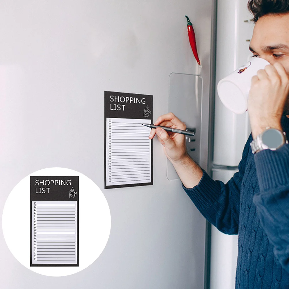 

Magnetic Notepad for Fridge Heavy Duty Magnet Attachment Works on Steel Surfaces Portable Compact Size Ideal for Office Home