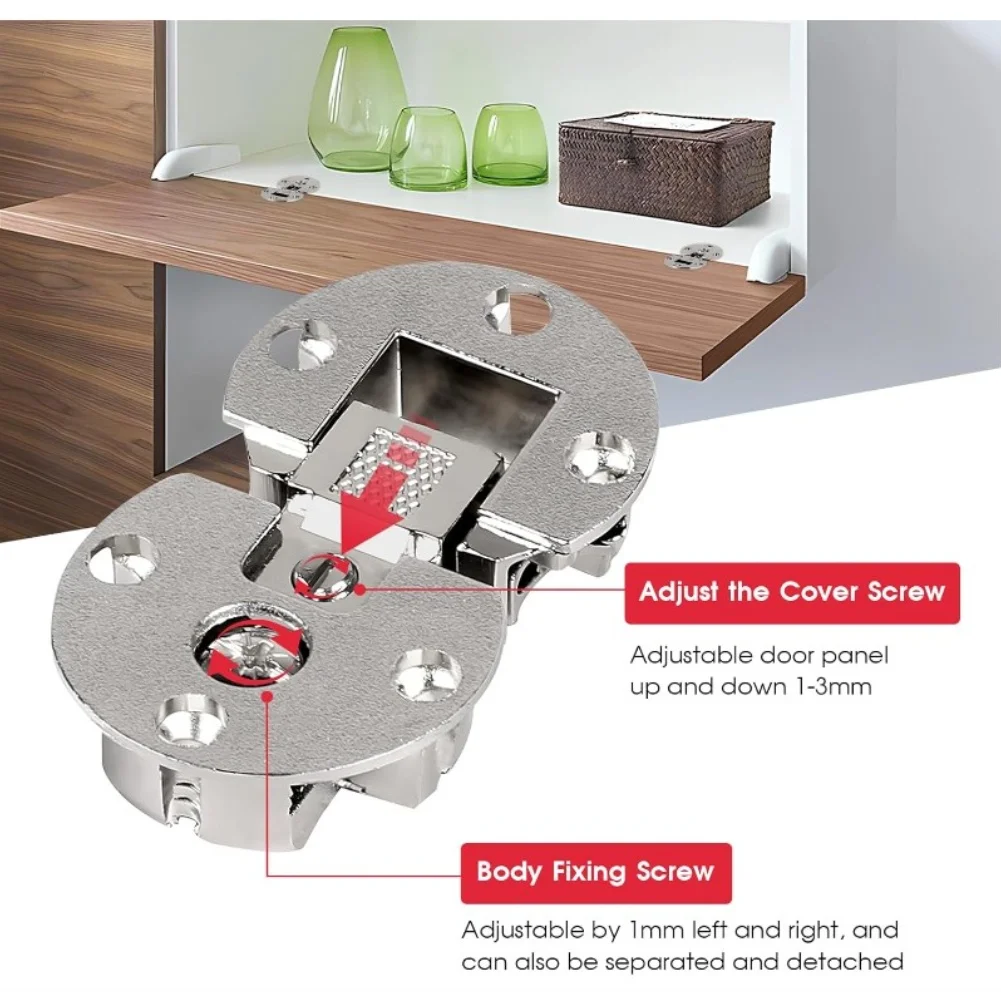 4 pezzi cerniera a patta semicircolare cerniera pieghevole armadio armadio cerniera nascosta 13x9x5 cm per mobili per la casa riparazione hardware