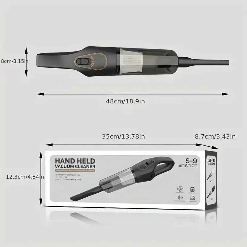 1PC-wireless suction and sweeping integrated household vacuum cleaner, high suction power, small handheld, silent and high,power