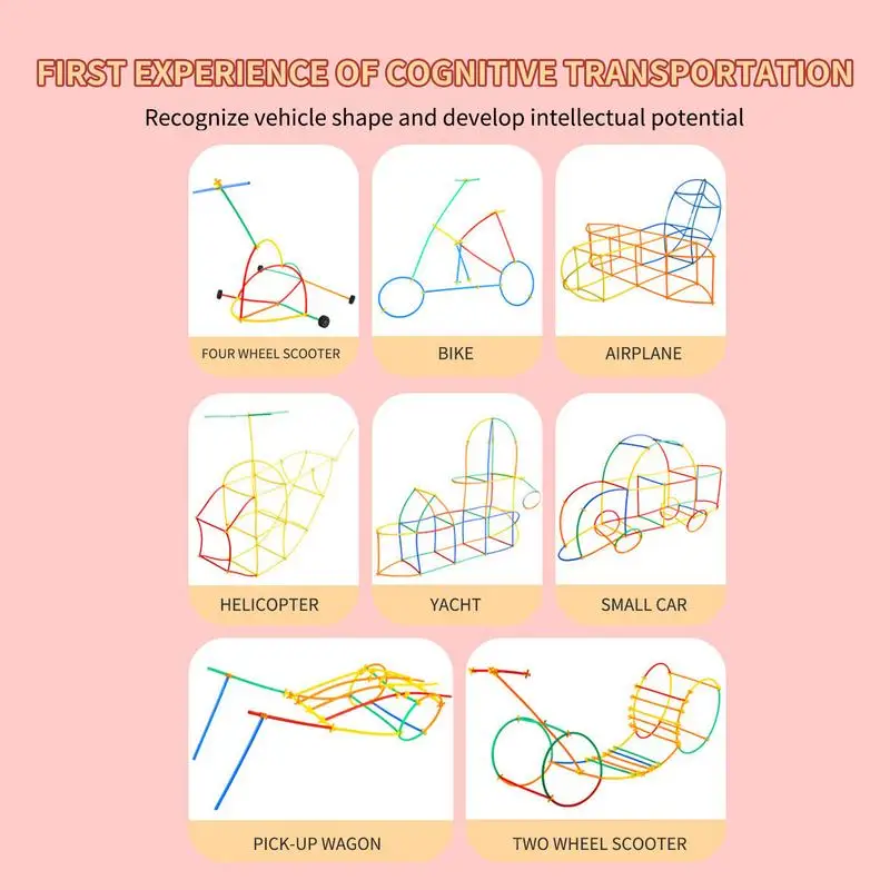 Straw Connectors Toy Straw Constructor Interlocking Engineering Toys Building Massive Fort Kits Ideal Kids Educational Toys