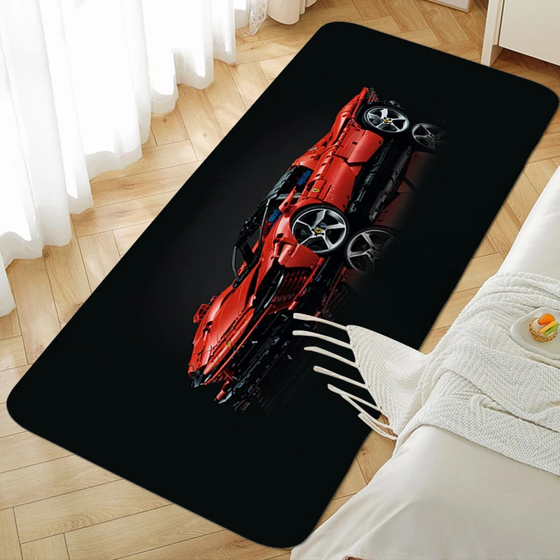 Custom Floor Mats A-Ferraris Home Decorations Kitchen Treadmill Rugs Anime Rug Aesthetic Modern Home Decoration Hallway Foot Mat