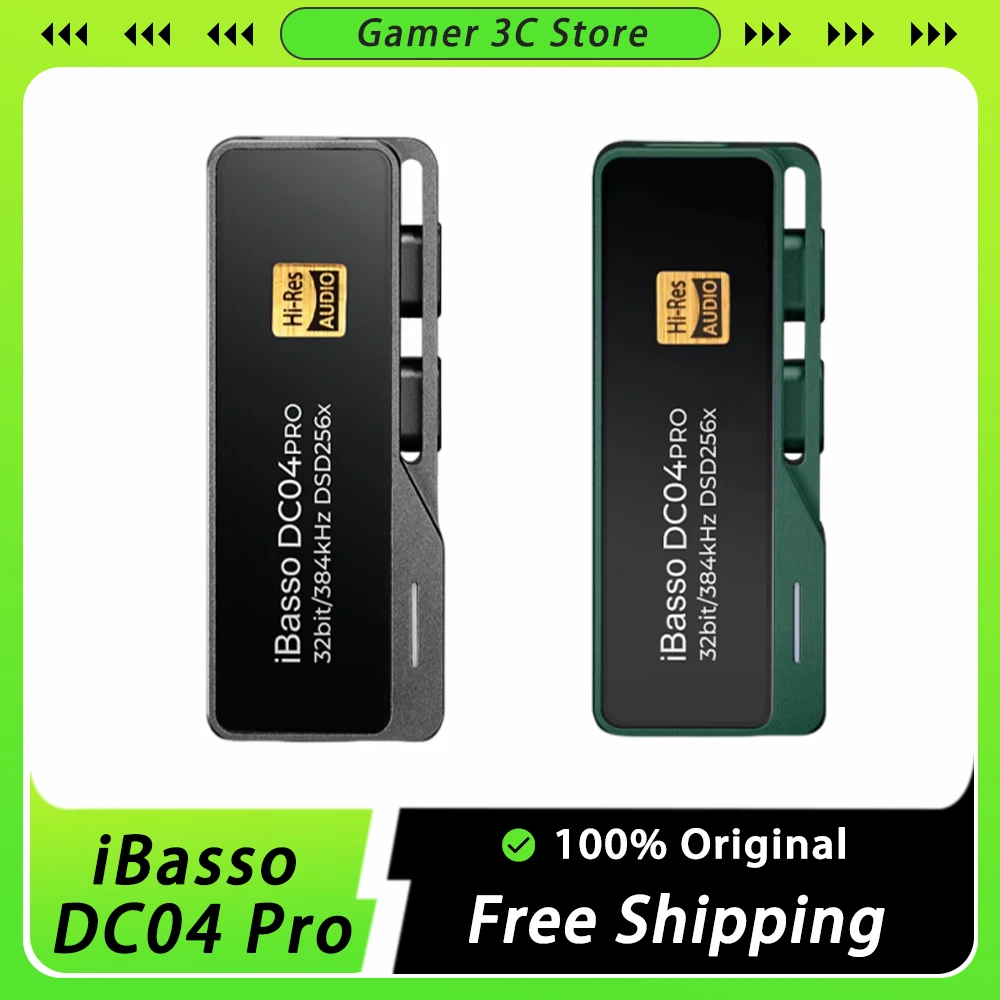 iBasso DC04 Pro Portable Decoder Hi-Res Audio Lossless HIFI Headphone Amplifier PCM384 DSD256 Dual CS43131 DAC Custom Decoder