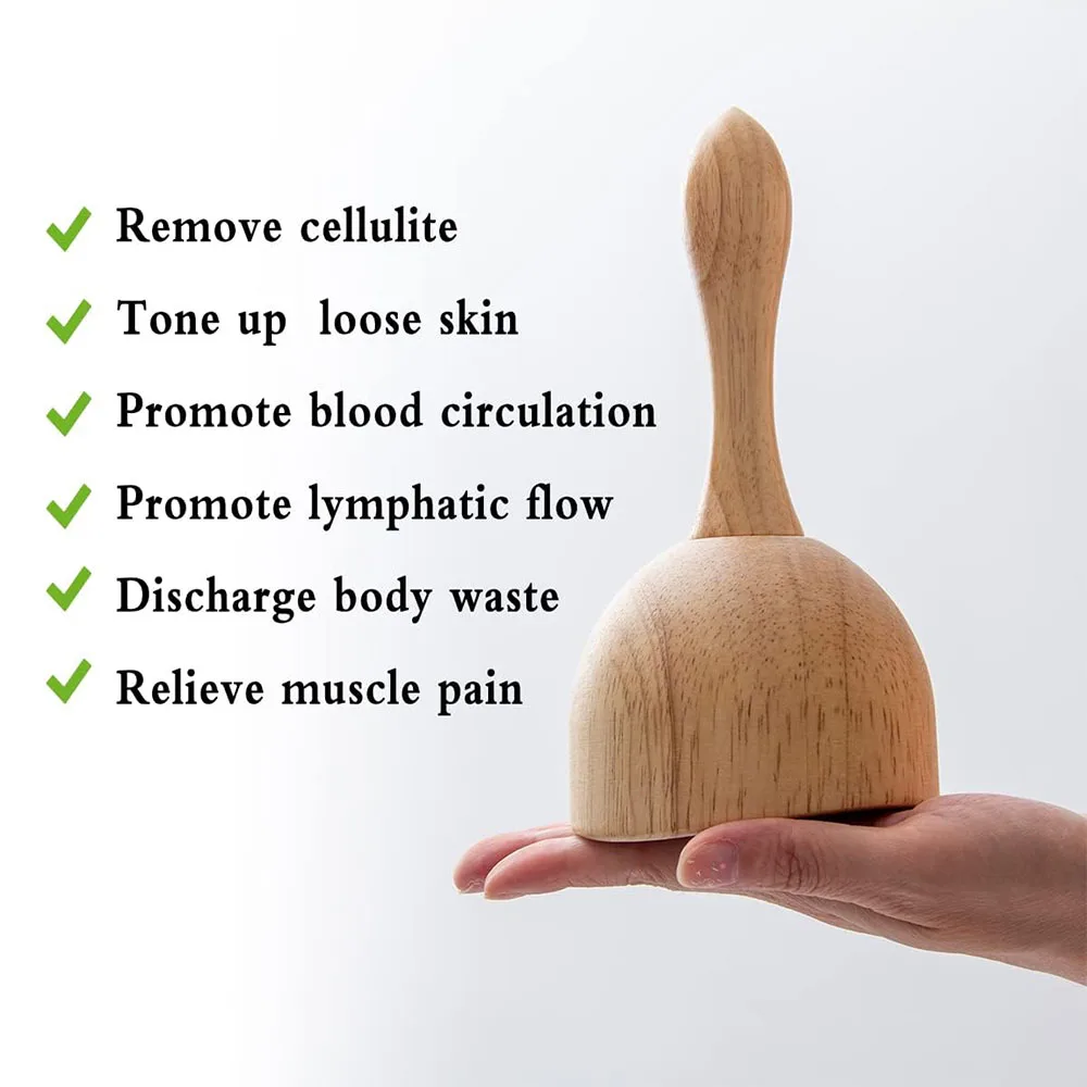 Wood Therapy Cup Wood Therapy Massage Tools Body ShapingTool for Lymphatic Drainage & Cellulite Reduction,Maderoterapia Massager