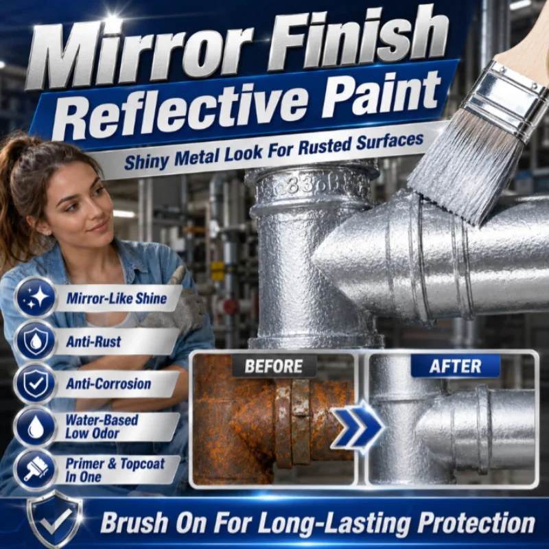 Metallic Paint Mirror Gloss Coating Rust Proof Protective Layer Anti Scratch High Gloss Sealant for Car Metal Furniture Iron