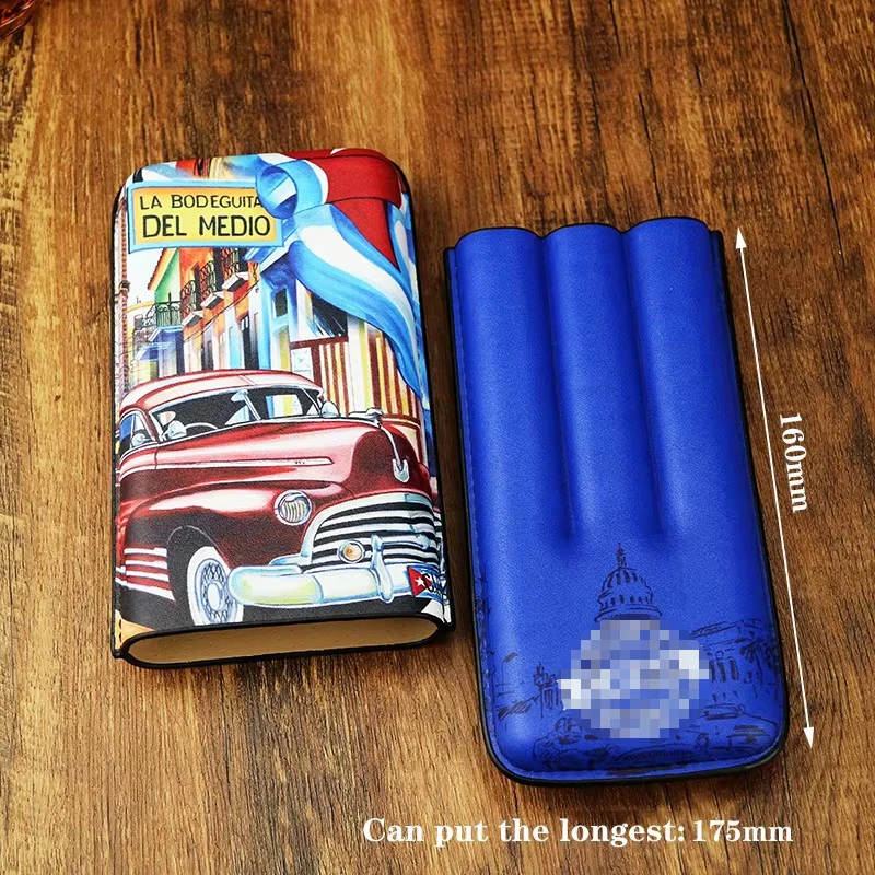 휴대용 클래식 시가 여행 케이스 가죽 포켓 쿠바 시가 - Travel Accessories Gifts For Men 리뷰 및 가격