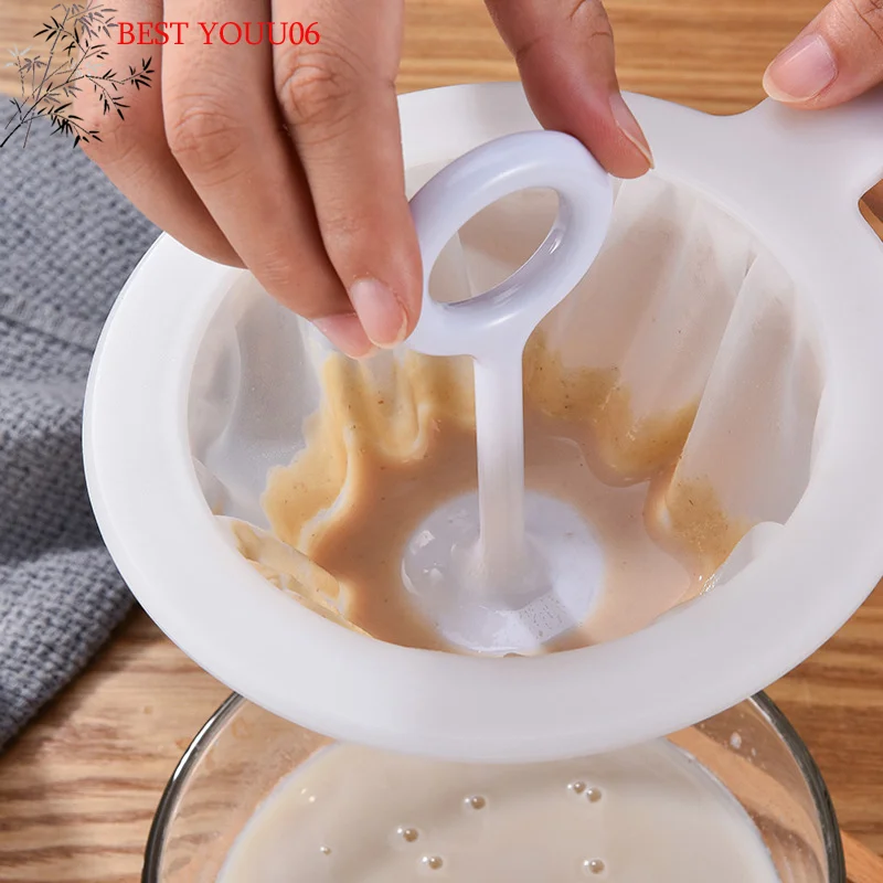 

Hot Reusable Nylon Ultra Fine Filter Mesh Strainer Spoon Sieve Soy Milk Juice Coffee Food Filter Kitchen Colander