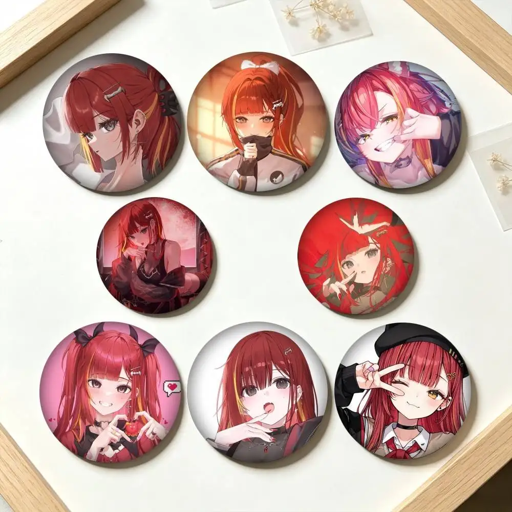 A-Akane Lize VTuber 25mm 32mm 44mm 58mm 75mm Brooches Badges Pins for Accessories Gift