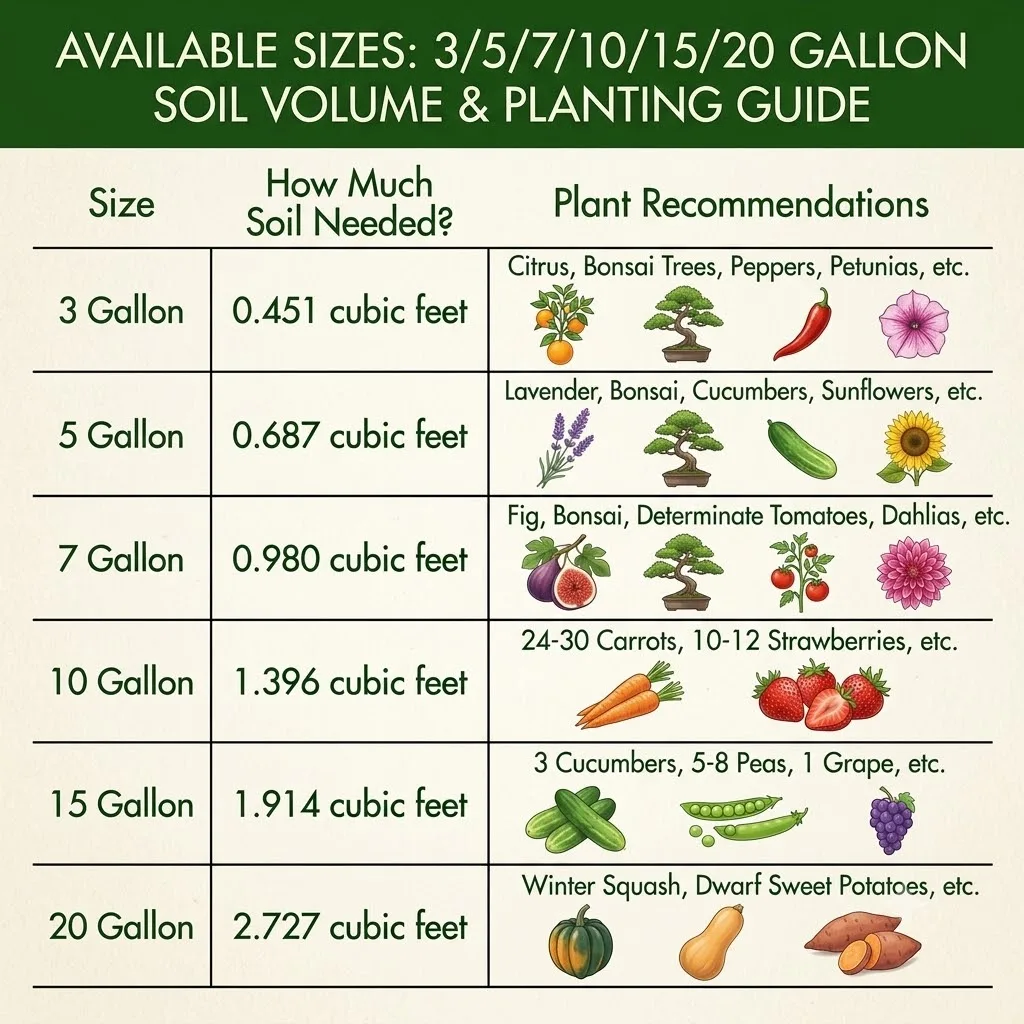 Non Woven Grow Bags w/ Free Weed Mat & Labels, Breathable Fabric Planting Pots for Vegetable Tomato Herb Flower Garden S‑3XL - view 6