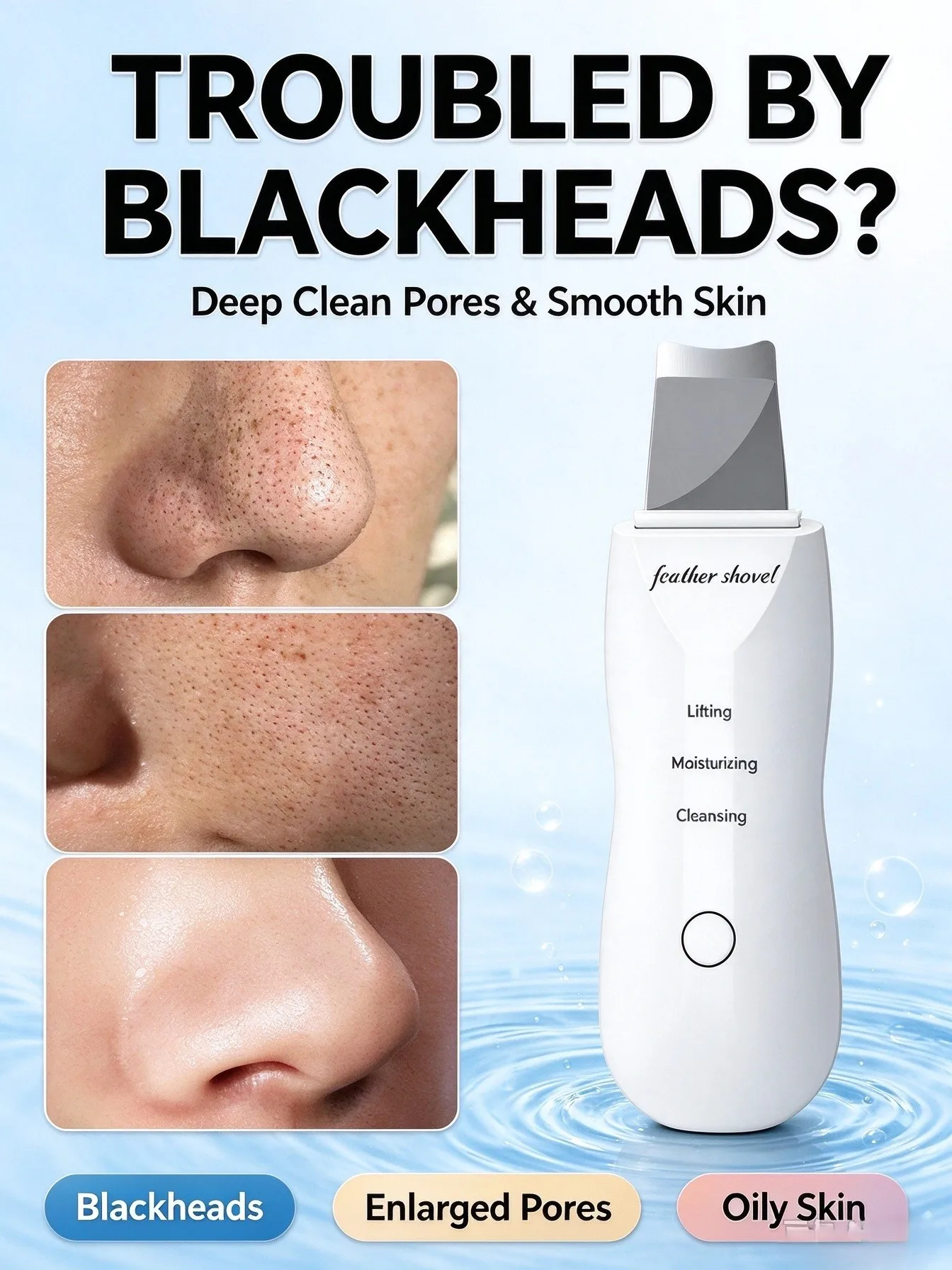 4 Modes Ultrasonic Skin Spatula Blackhead Remover Deep Cleansing Facial Scrubber Machine Oil Control Exfoliating Anti-Aging Skin