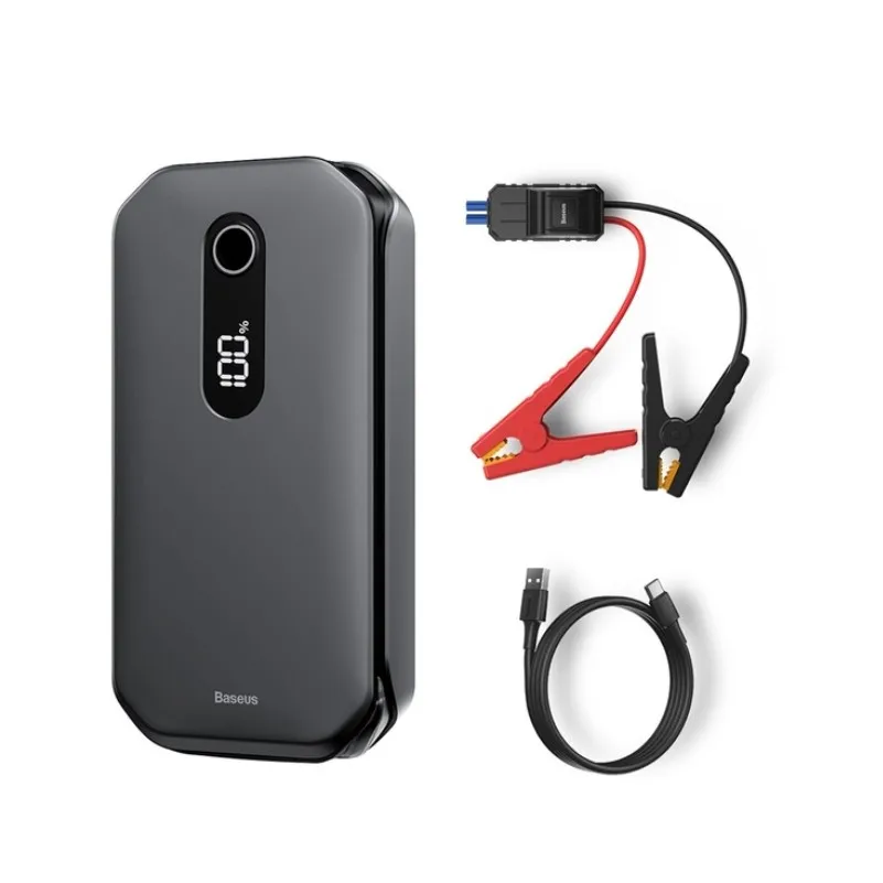 16000mAh portable car jump starter power bank for 6.0L gas and 5.0L Diesel vehicles with Safety Hammer