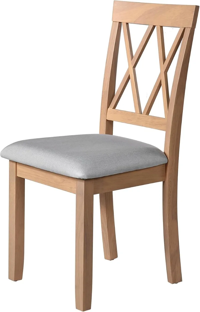 เก้าอี้รับประทานอาหารหุ้มเบาะบ้านไร่ 2 ชิ้น, เก้าอี้รับประทานอาหารไม้สําเนียงพร้อมเบาะที่นั่งสําหรับห้องครัว, สถานที่ขนาดเล็ก, Easy As