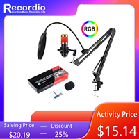 GAM-800B USB Condenser Microphone Kit 192KHZ/24BIT for Studio Recording Live Youtube Karaoke Gaming Computer Laptop Microfone