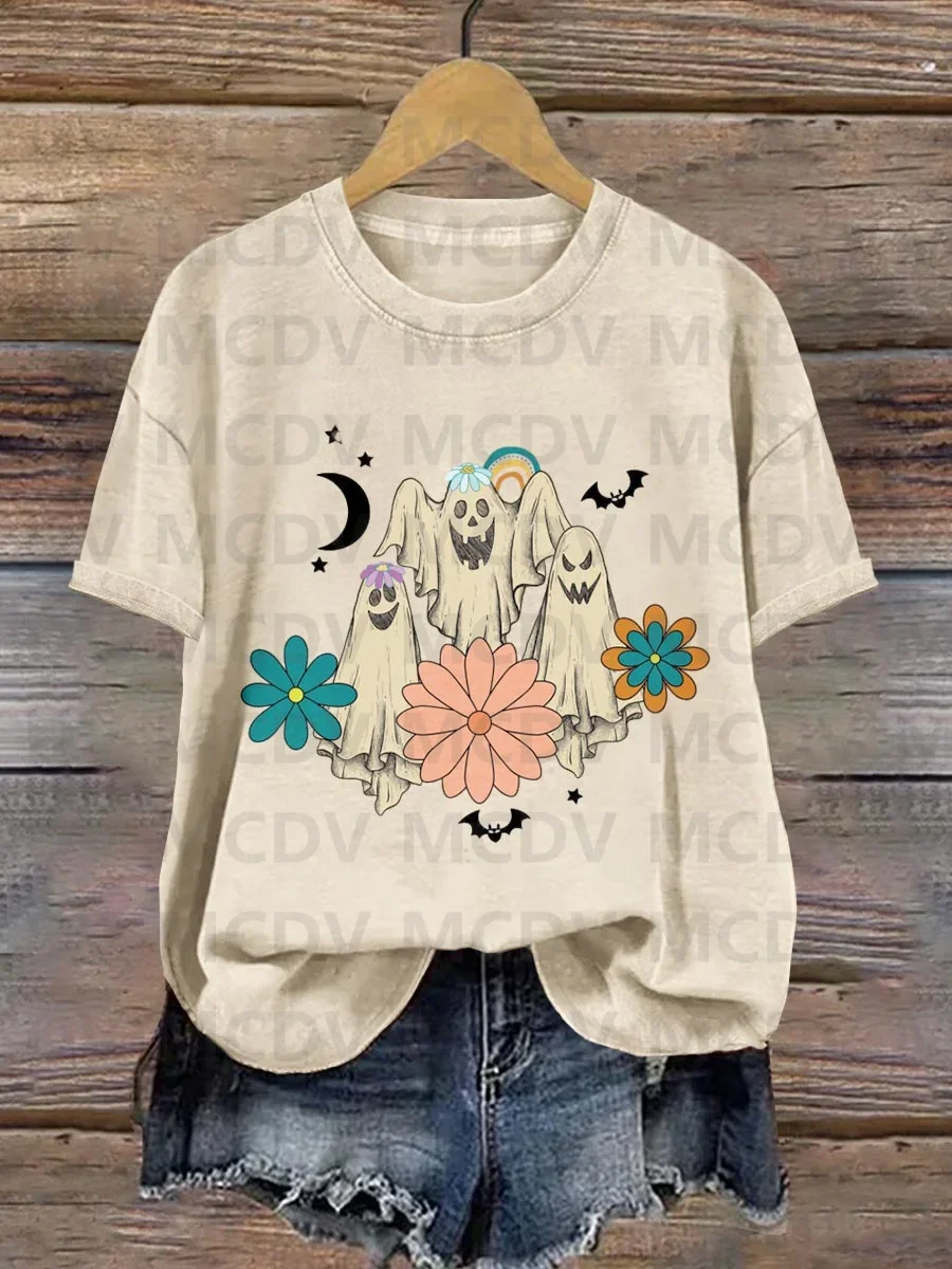 

Ghost Halloween Art Print T-shirt 3D All Over Printed Women's T Shirts