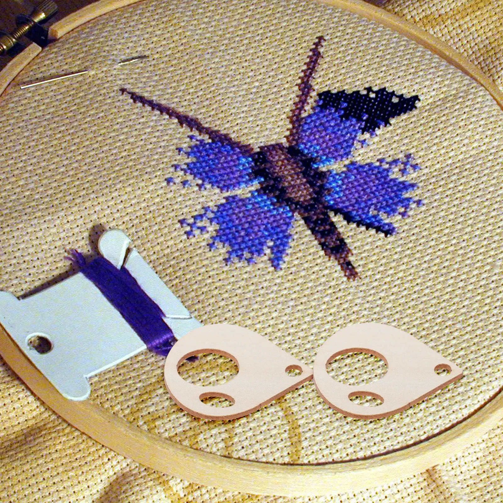 Embroidery Cross Stitch Patterns - 50Pcs Cross Stitch Thread Organizer Wood