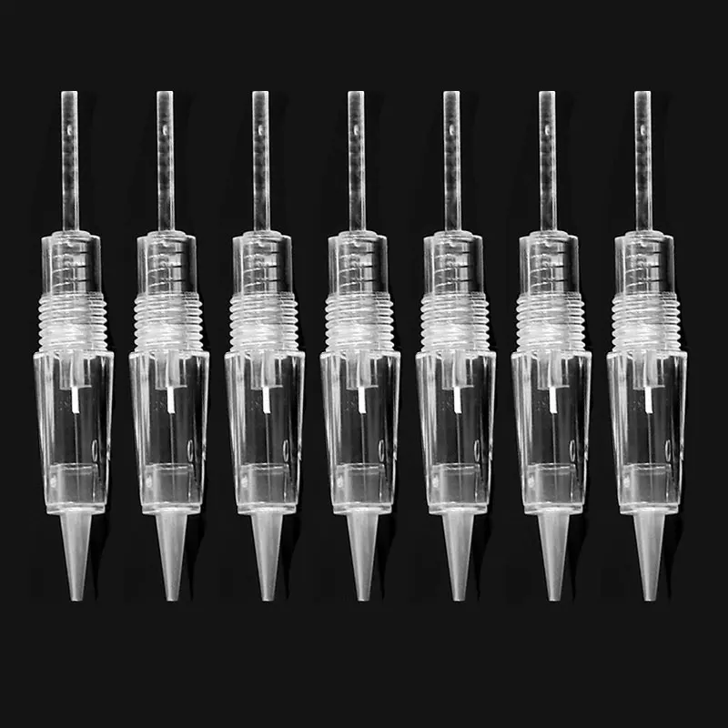 50pcs Tattoo Needles Screw Cartridge Needles Permanent Makeup R1 R2 Eyelinver Lips Eyebrows for System Tattoo Machines and Grips