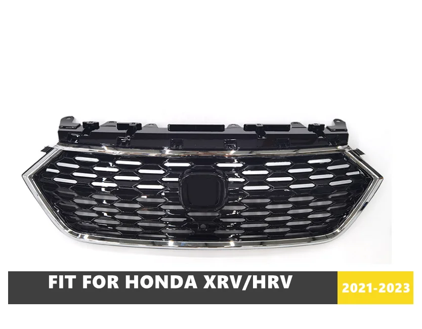 

ABS Black Middle Grill Racing Grills Sport Style Chrome Black Grill Fit For Honda H-RV HRV XRV 2021-2023