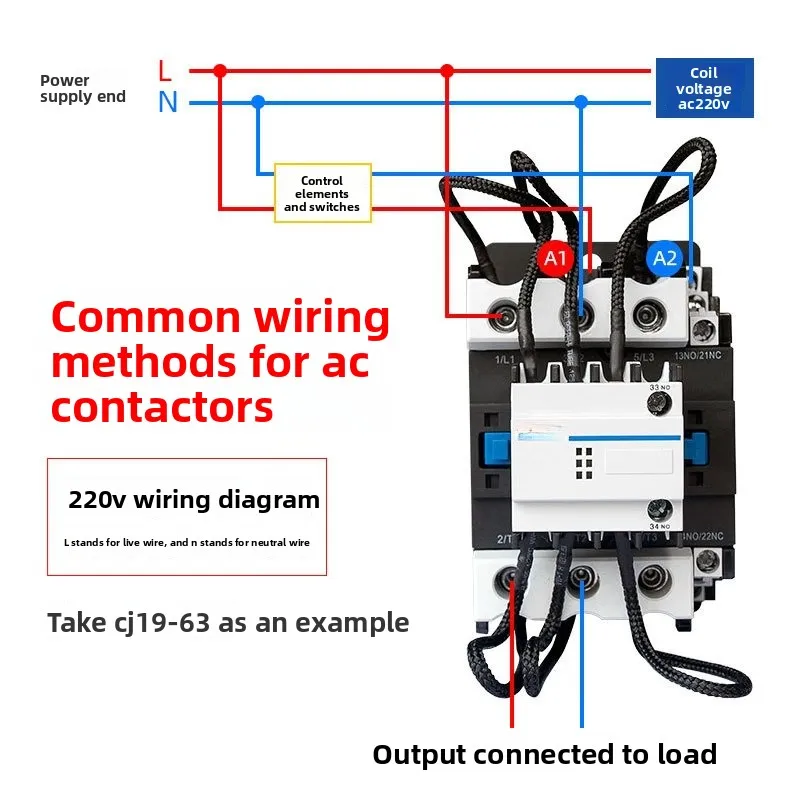 CJ19-63/21 Capacitor Switching Contactor 25/11 43/11 95/21 220V 380V Power Cabinet Reactive Compensation Switch