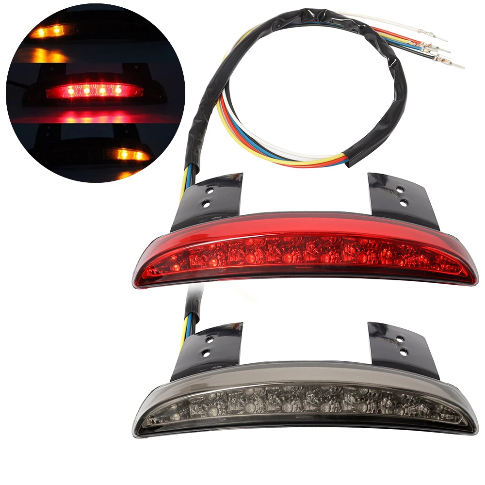 Motorcycle Rear Fender Tailling Edge LED Brake Tail Light Turn Signal Taillight For Harley Sportster XL 883 1200 Iron 48 72