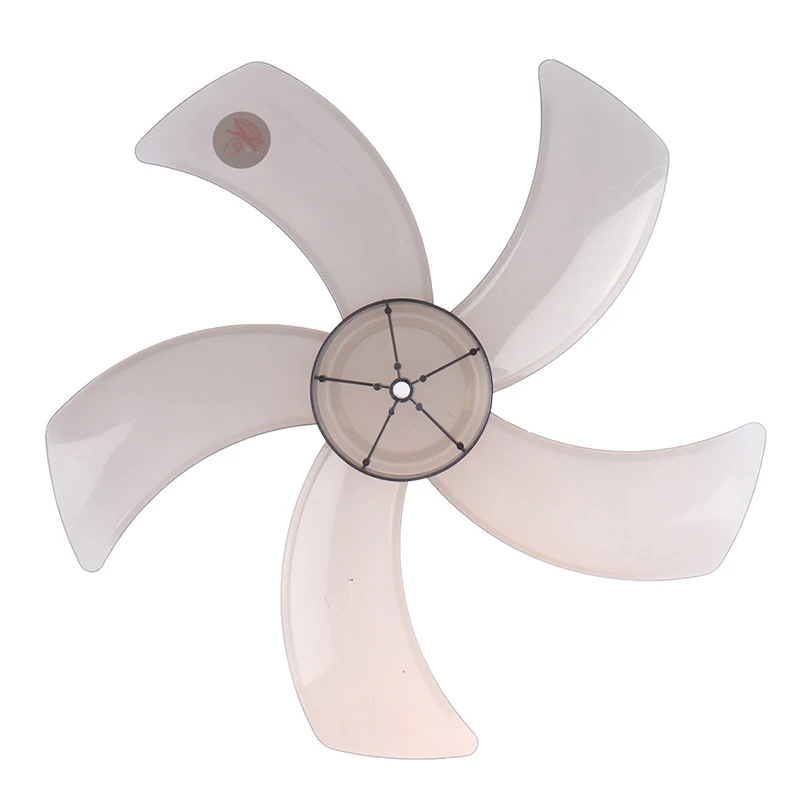 

1PC 16 Inch Household Plastic Fan Blade Five Leaves with Nut Cover for Standing Pedestal Fan Table Fanner General Accessories