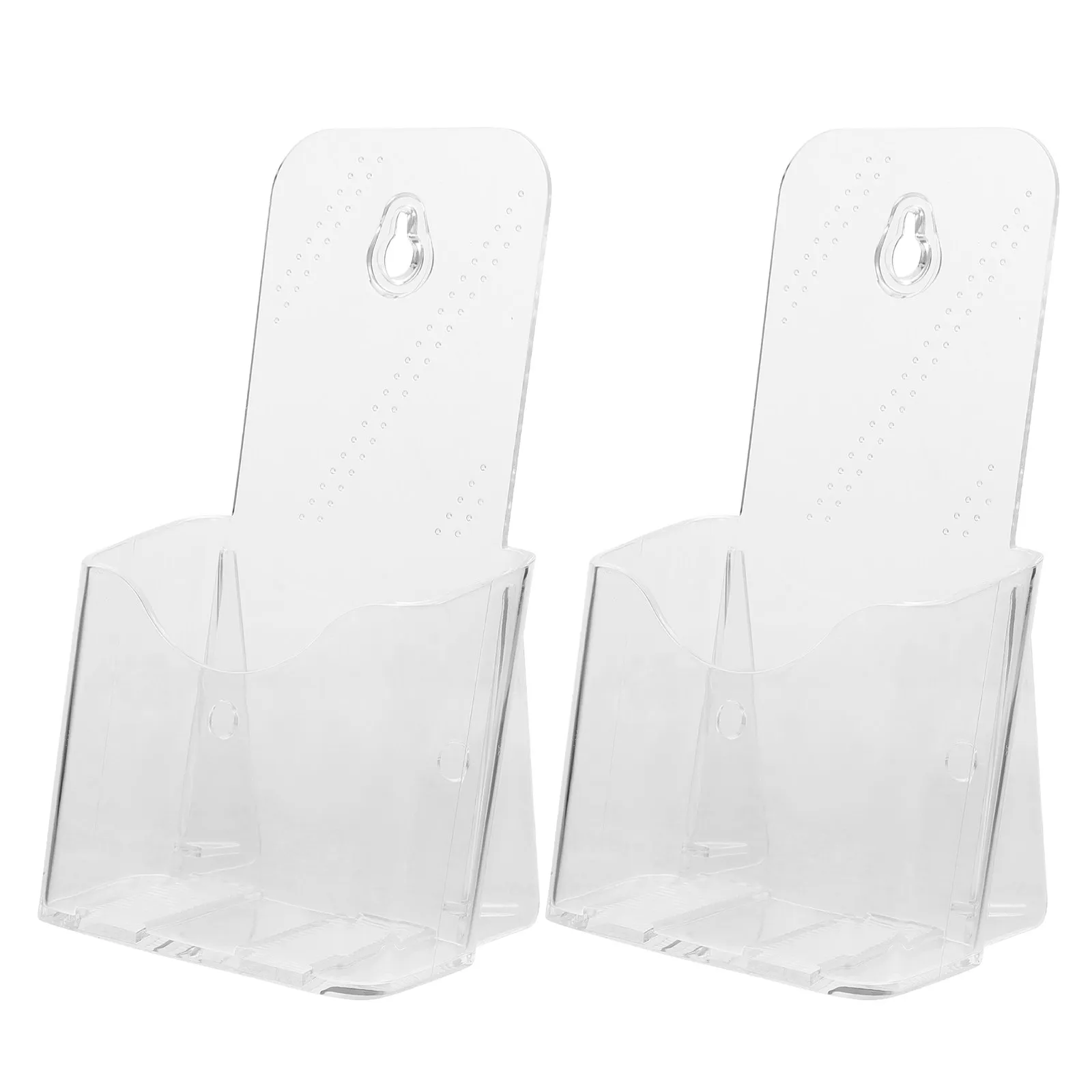 Acrylic Document Holder Wall Mounted Desktop Book Display Stand for Brochures, Cards, Files – 2 pcs