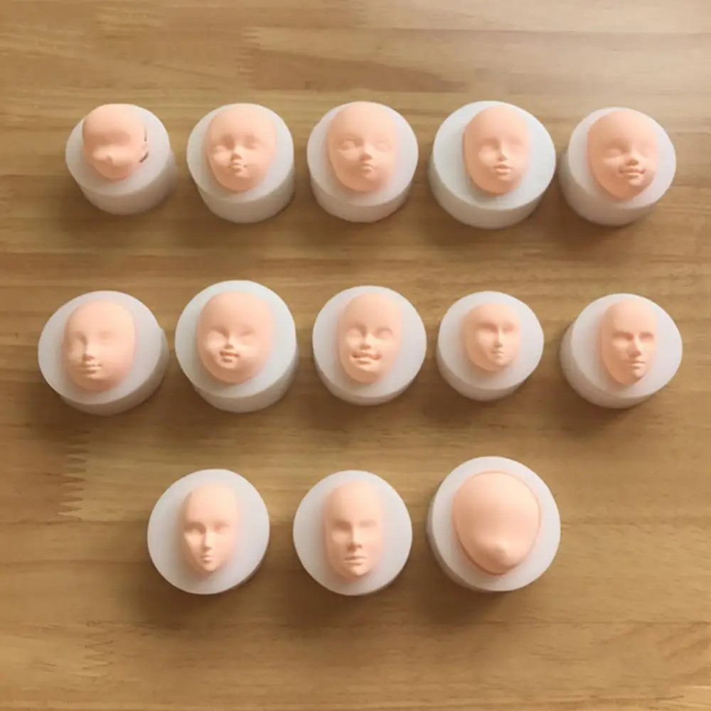 DIY 3D Dolls Face Molds Food Grade Silicone Cake Mold Fondant Chocolate Candy Baking Decorating Tool DIY Sugar Crafts Clay Mold