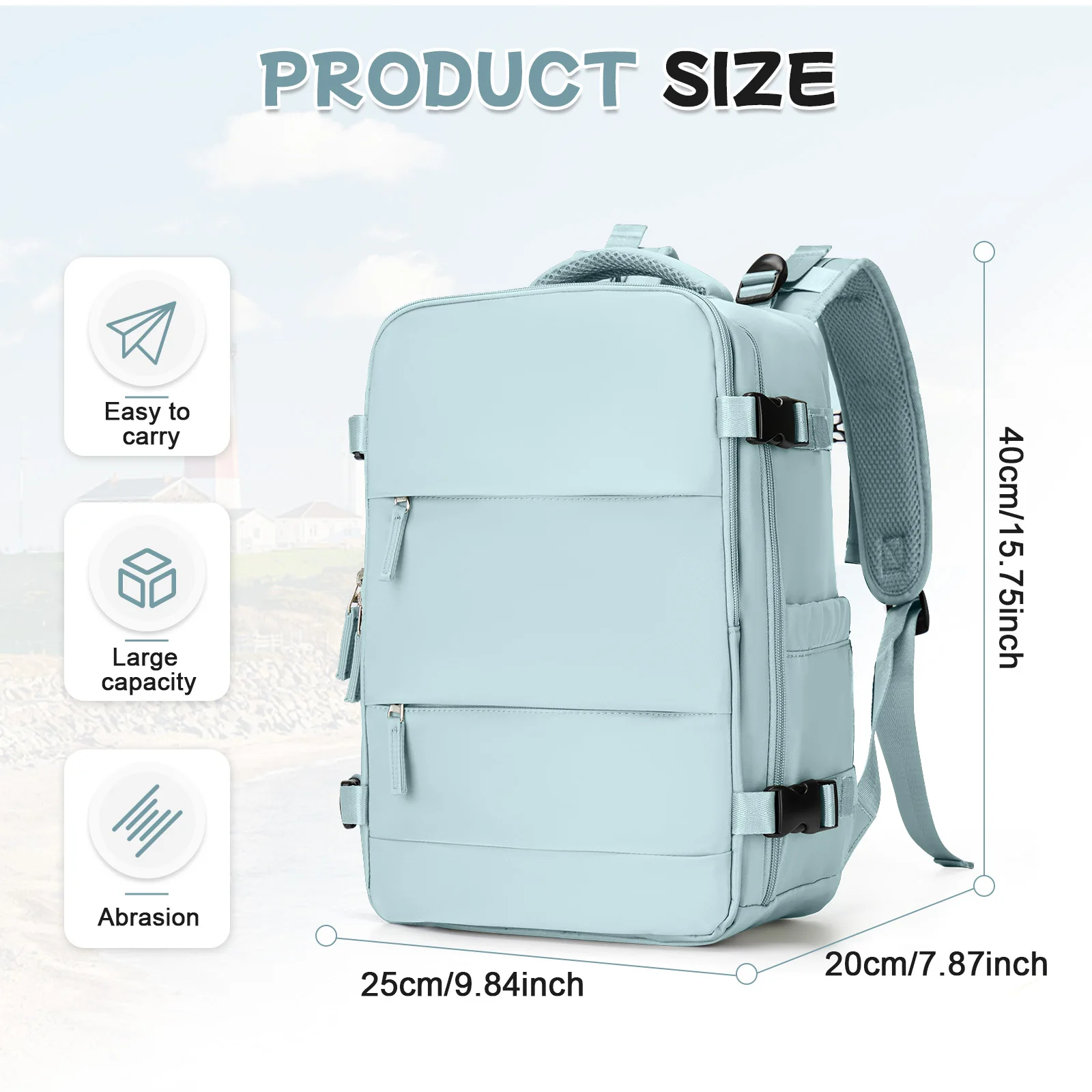 Multifunction Outdoor Backpack Big Capacity Travel Backpack For Women Men, Laptop Backpacks,Ryanair 40x20x25 Water Resistant Bag