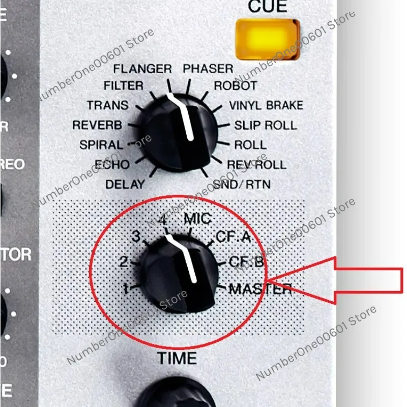 An alternative knob hat suit for the effect channel selection setting potentiometer on the Pioneer DJMXDJ controller