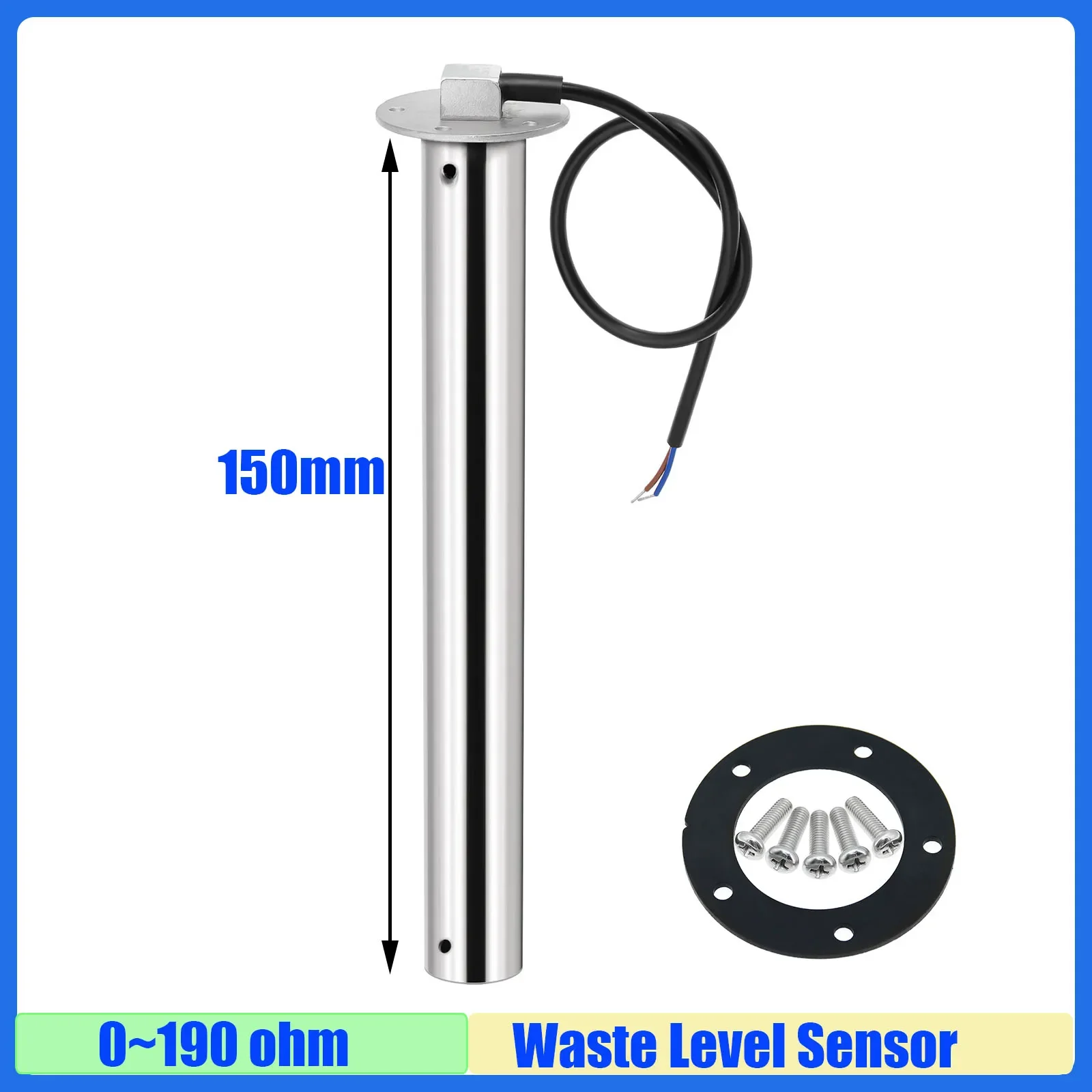 Groene LED Digitale 2 IN 1 52 mm meter met alarm 0-190ohm waterniveaumeter + afwasserniveaumeter voor waterrioolniveausensor auto