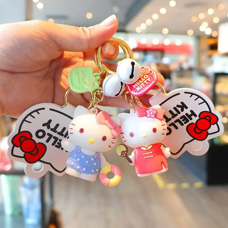 

Cute Hello Kitty Keychain Car Accessories Anime Cosplay Gift for Girls Boys Backpack Decor