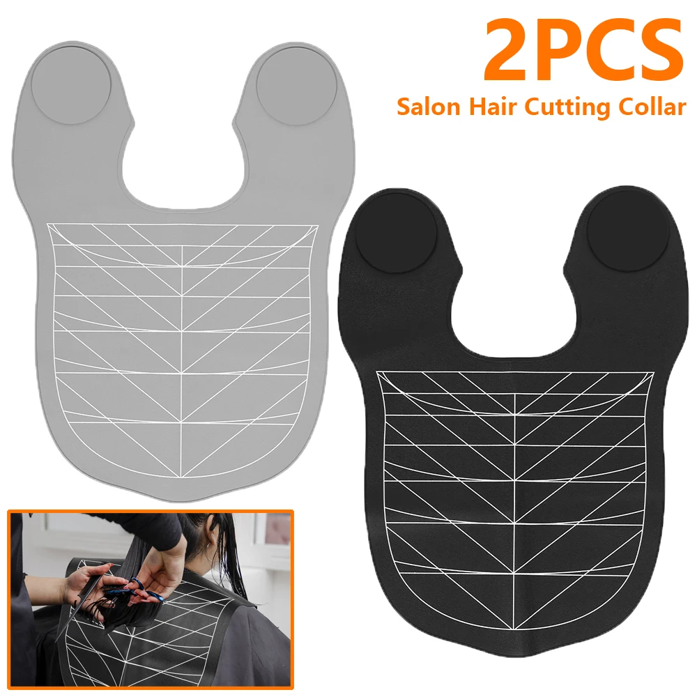 

2Pcs Salon Hair Cutting Collar Silicone Hair Dyeing Cloak Tool Pro Barbershop Weighted Haircut Neck Wrap Barber Hair Cutting Mat
