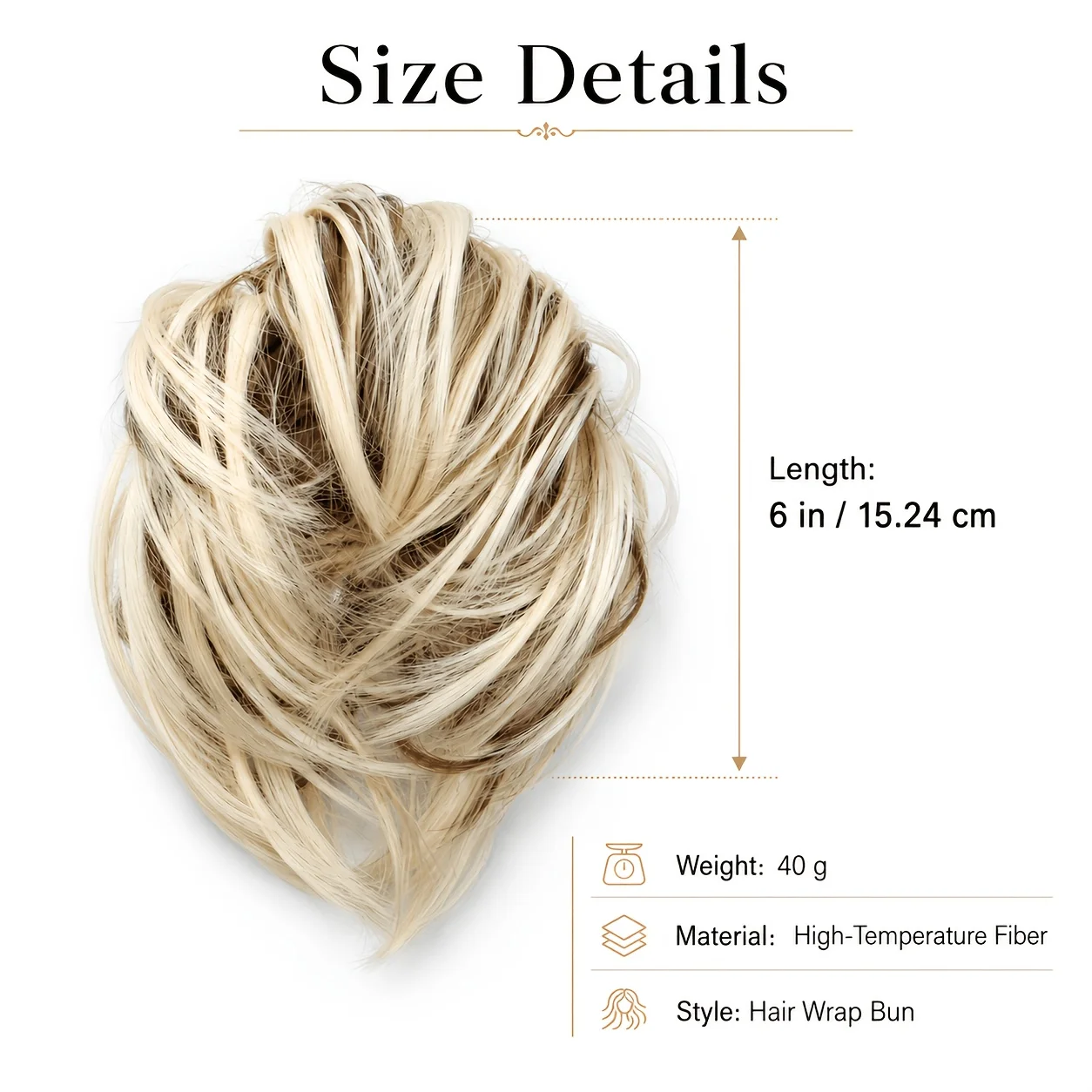 Women’s Synthetic Messy Bun Hairpiece–Fluffy Curly Hair Bun with Elastic Rubber Band,Perfect for Daily Wear& Special Events