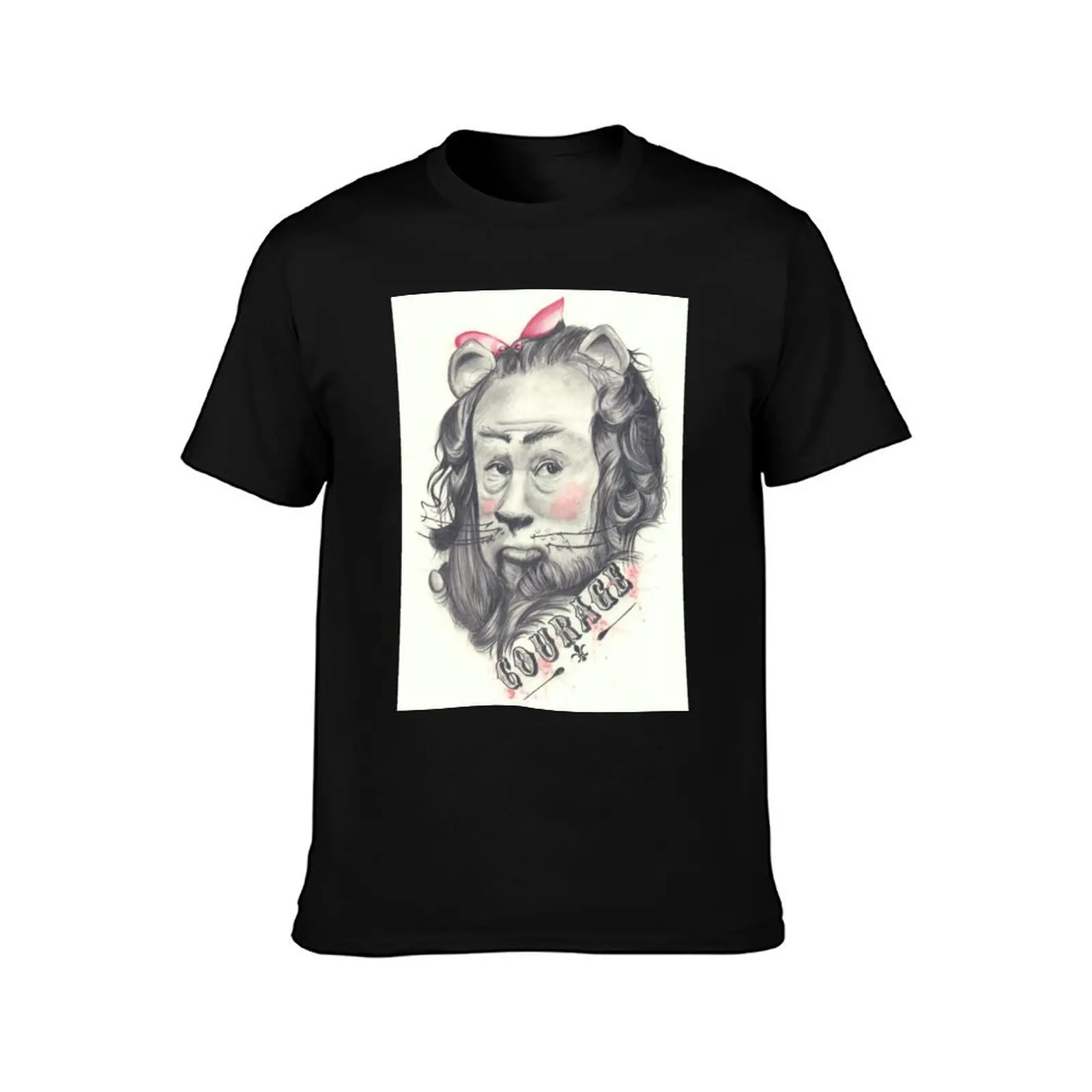 Cowardly Lion T-Shirt Sports Casual Short Sleeve Cotton Tee T-Shirt