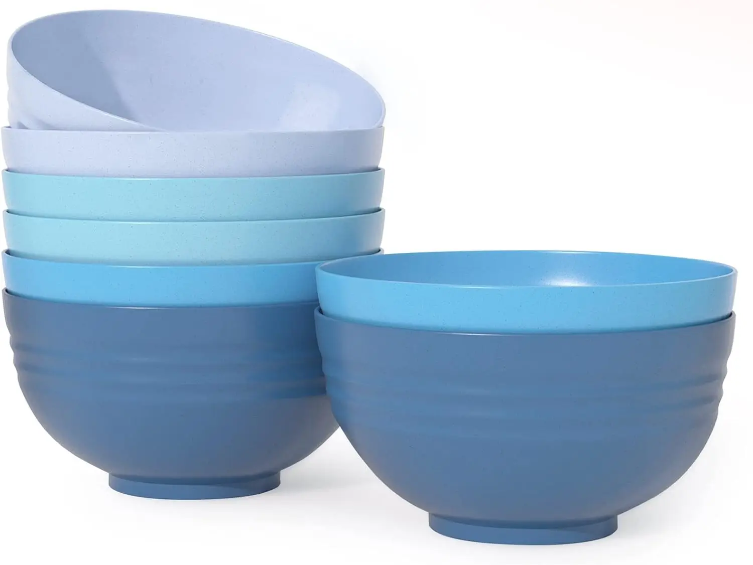 

【Set of 8】 Unbreakable Large Bowls,34 Oz Ramen Bowls BPA-Free Eco-Friendly Soup Bowl Set for Cereal, Salad, Soup, Ram