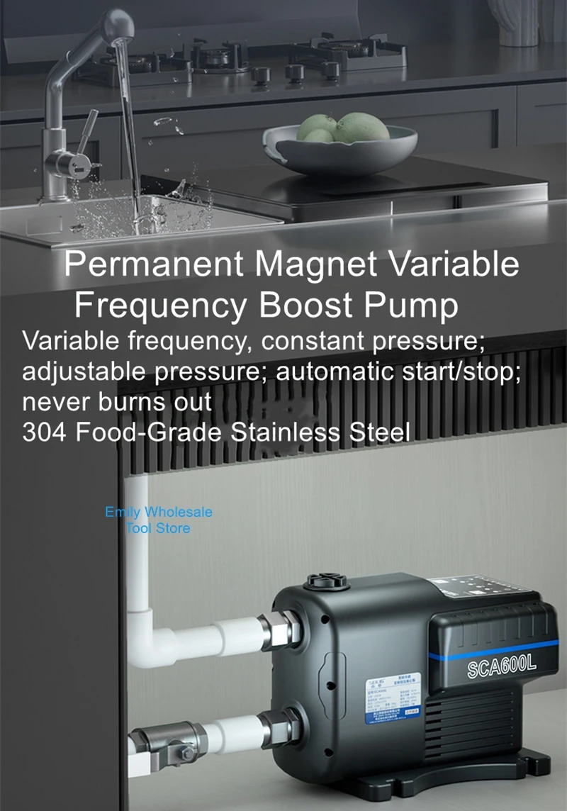 Smart Permanent Magnet Inverter-Driven Booster Pump: Fully Automatic, Quiet, Constant-Pressure, Self-Priming Water Supply Pump