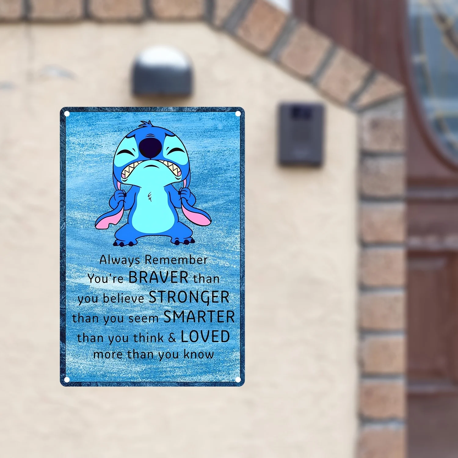 قطعة واحدة من لافتة الحائط المعدنية - "أنت أكثر شجاعة من صدق" ديكور معدني عتيق، 20.32 سم × 30.48 سم، هدية مثالية للغرز F