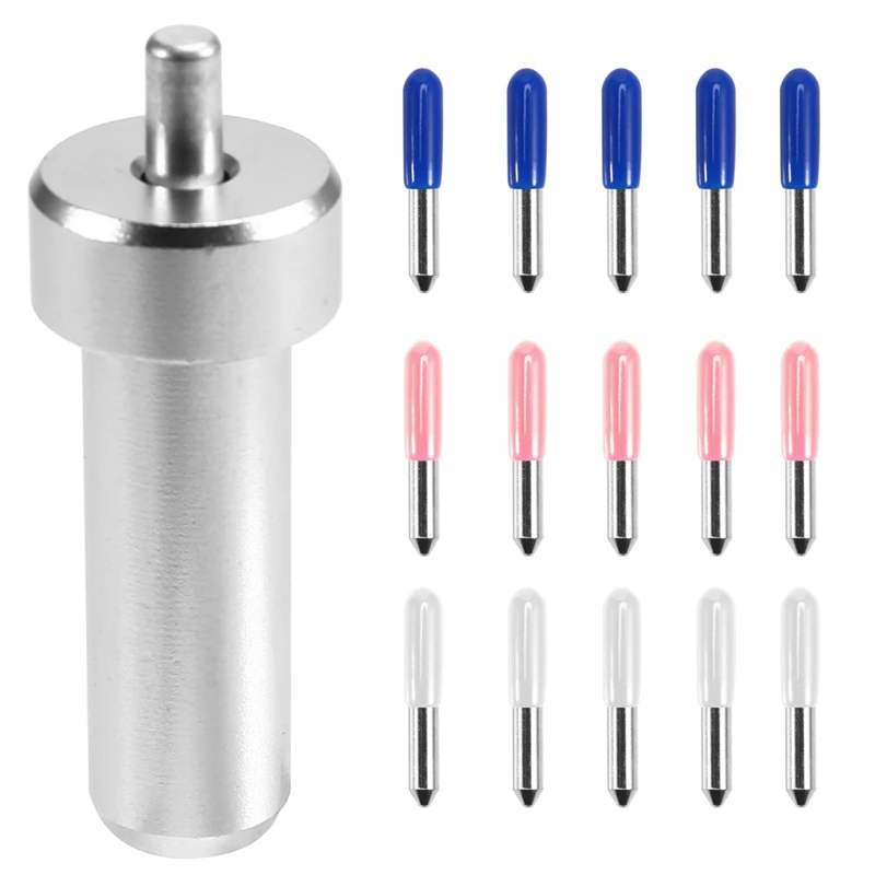 Cuchillas de Plotter de A19F-30/45/60 grados, cúter de película de vinilo, 15 Uds. Para Cricut Joy, cuchillas de corte de repuesto con soporte para cuchilla