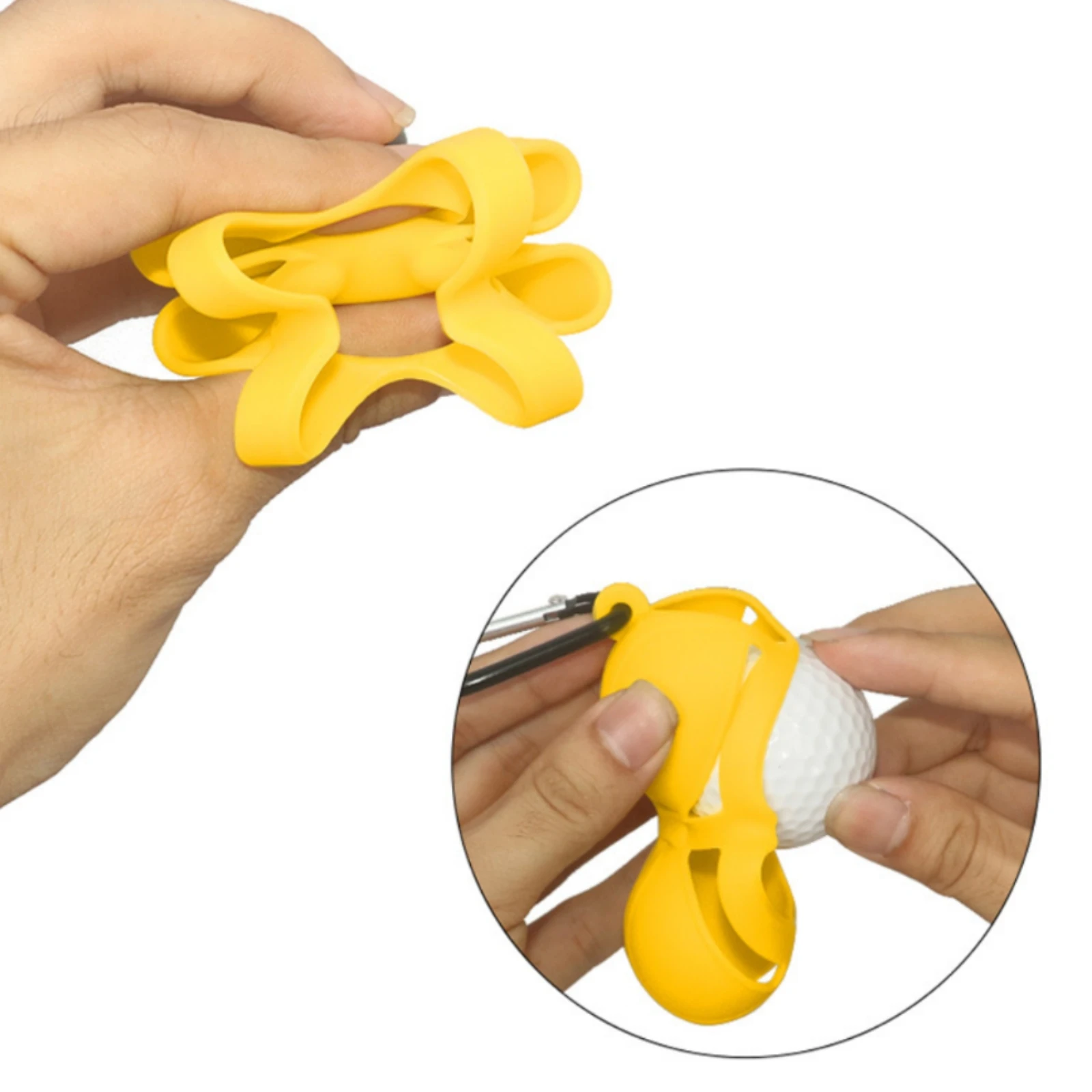 Silicone Golf Ball Holder Flexible Double Golf Ball Holder Sports Accessory Easy to Clean Quick Reach for Golfers - view 5