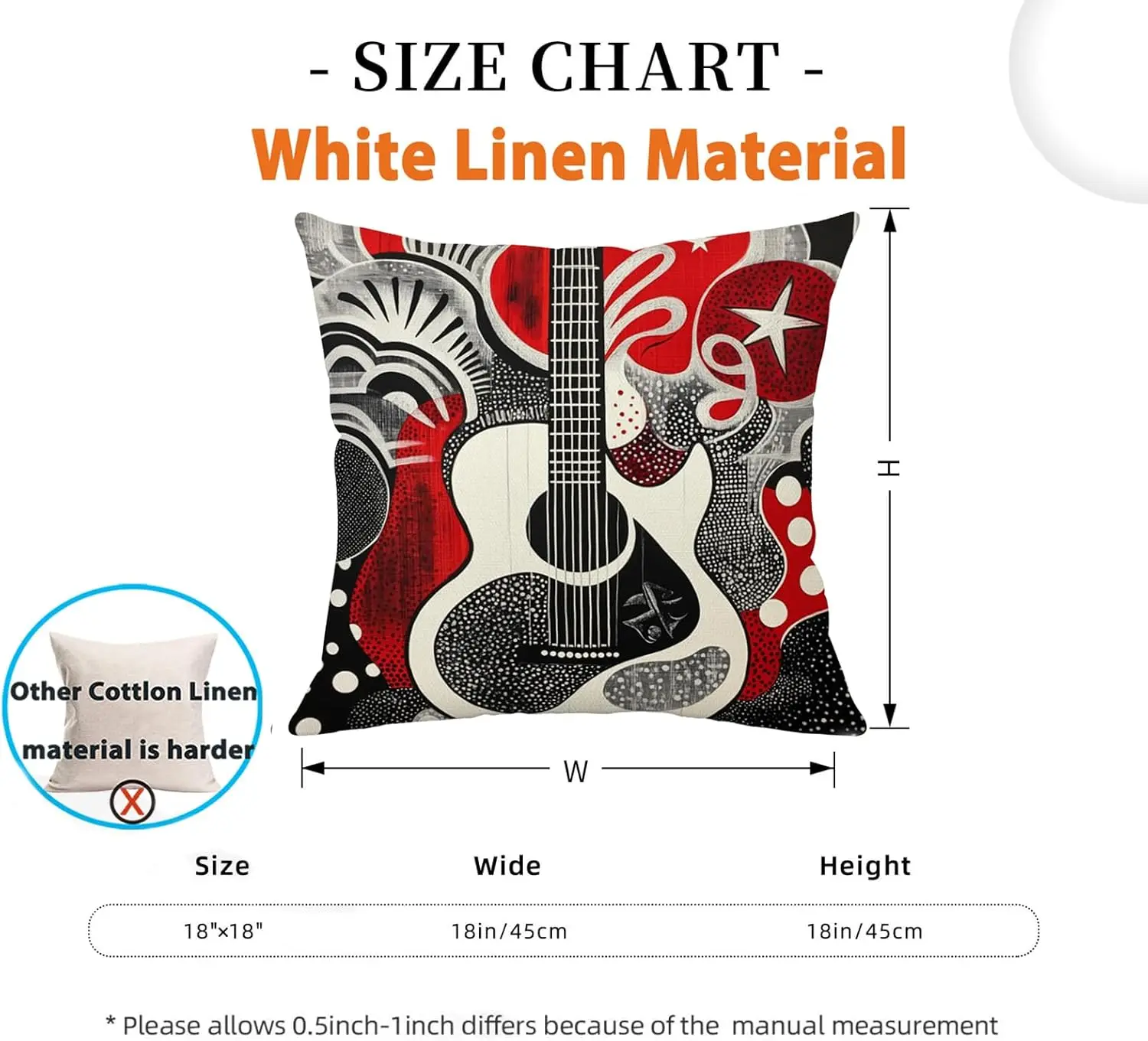 4Sets Vintage Guitar Pillow Covers Abstract Music Instrument Featuring Guitar, Drum, Bass, Piano Prints, Rock Jazz Double-Side P