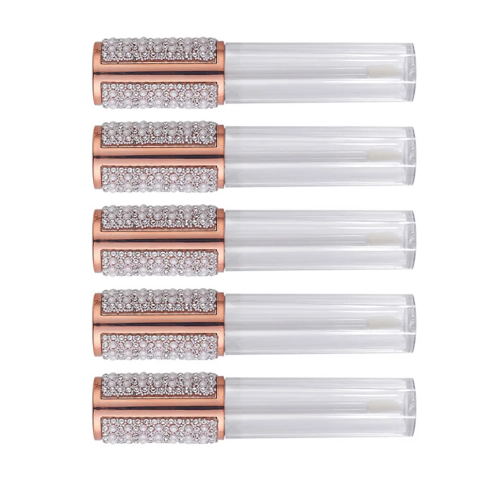 

5pcs Refillable Gloss Tube Round Containers 5ML DIY Lip Balm Refillable Lip Gloss Tube Craft Small Size Travel Friendly