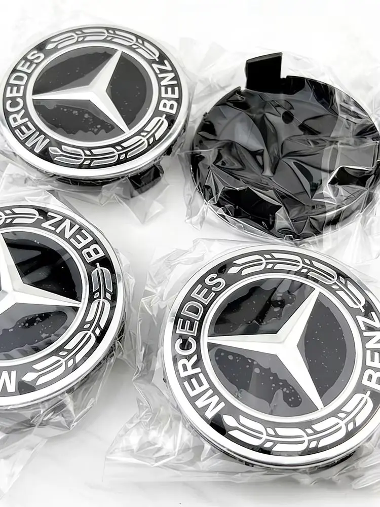 20 szt. 75mm Dekielki Kołpaków Felg Samochodowych Z Emblematem Mercedes Benz AMG Klasy B/C/E/S C43 C63 E43 E53 E63 GLC GLK CLA Akcesoria — 2