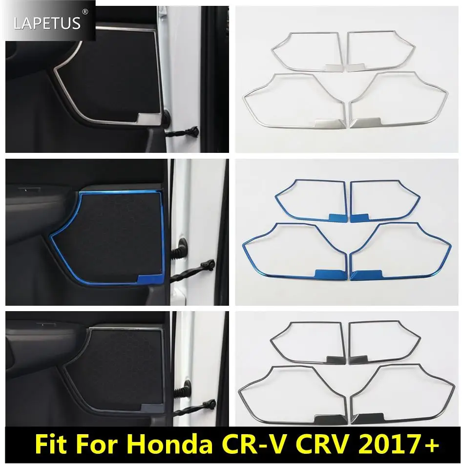 

Car Accessories Door Speaker Audio Loudspeaker Sound Horn Decor Frame Cover Trim For Honda CR-V CRV 2017 - 2020 Stainless Steel