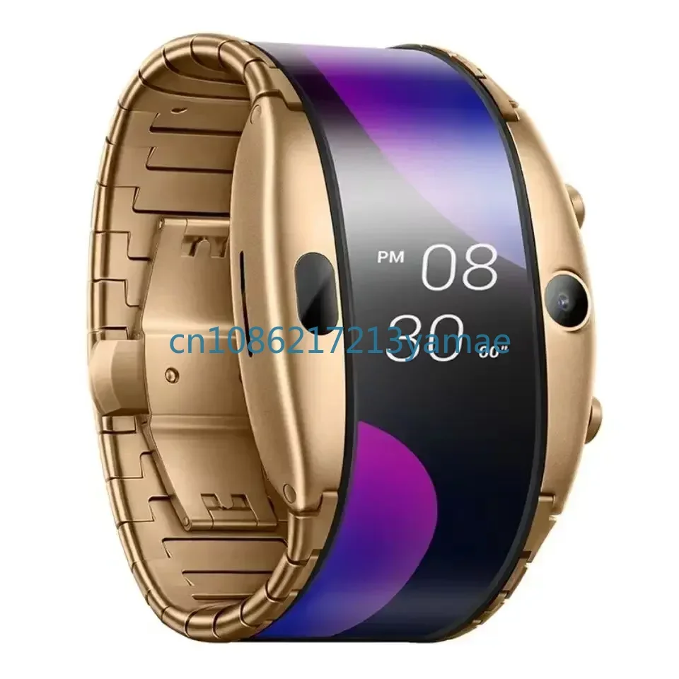 4G Internet Phone Heart Rate Detection GPS Positioning Bluetooth Watch Men Women Watch  Flexible Display SmartWatch