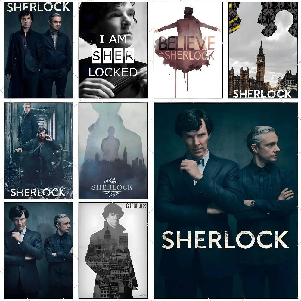 221B S-Sherlock H-Holme Poster High-definition Art Sticker S