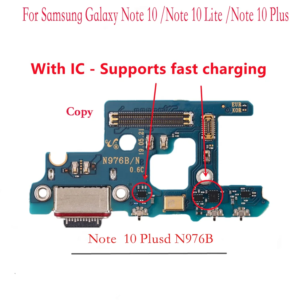 USB Charger Dock Connector Charging Port Microphone Flex Cable For Samsung Galaxy Note 10 Plus Lite N770F N970F N976B