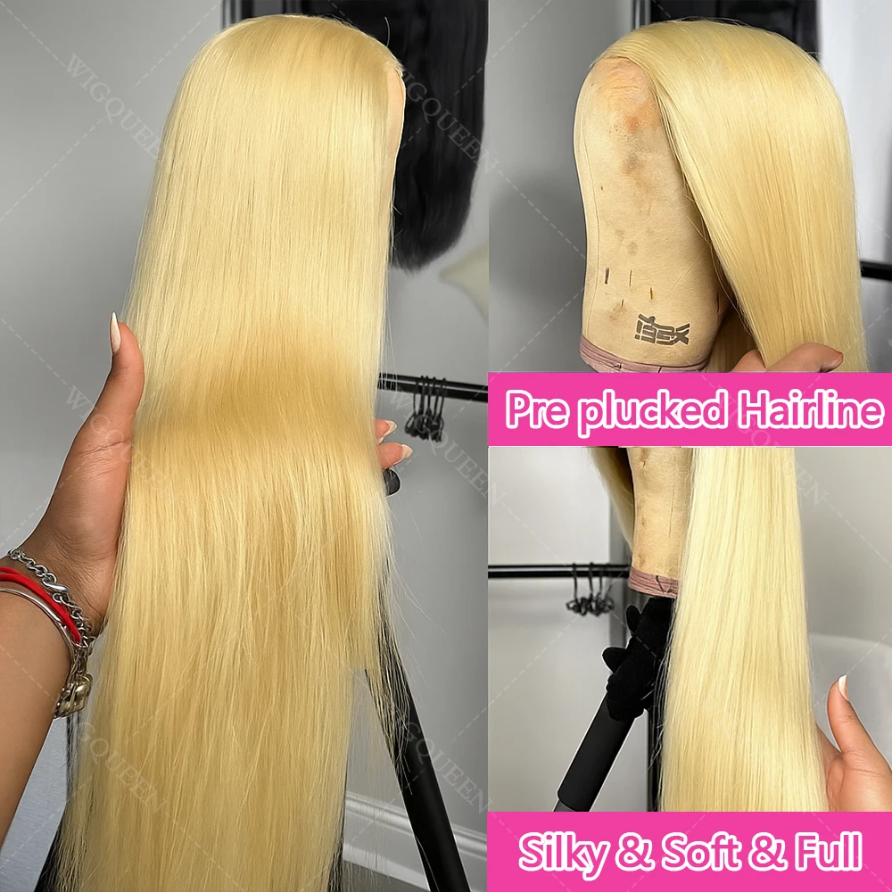 200% الكثافة 613 Hd الدانتيل الباروكات الأمامية رقيقة جدا غير مرئية 13x4 شقراء طويلة حريري مستقيم الدانتيل الجبهة الباروكات البرازيلي الشعر البشري