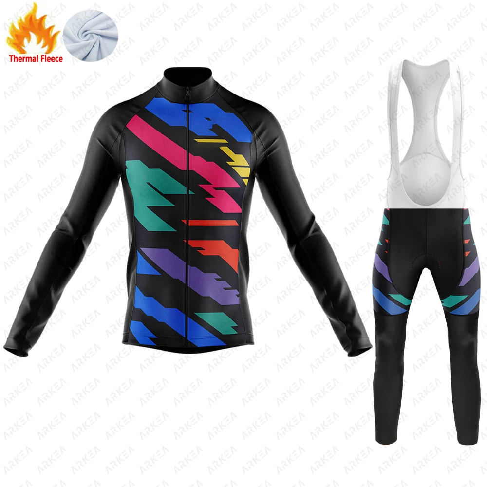 Winter Thermal Fleece ropa ciclismo hombre 2023 cycling jersey set men mtb kleding heren 자전거옷 bicicletas fahrrad trikots herren