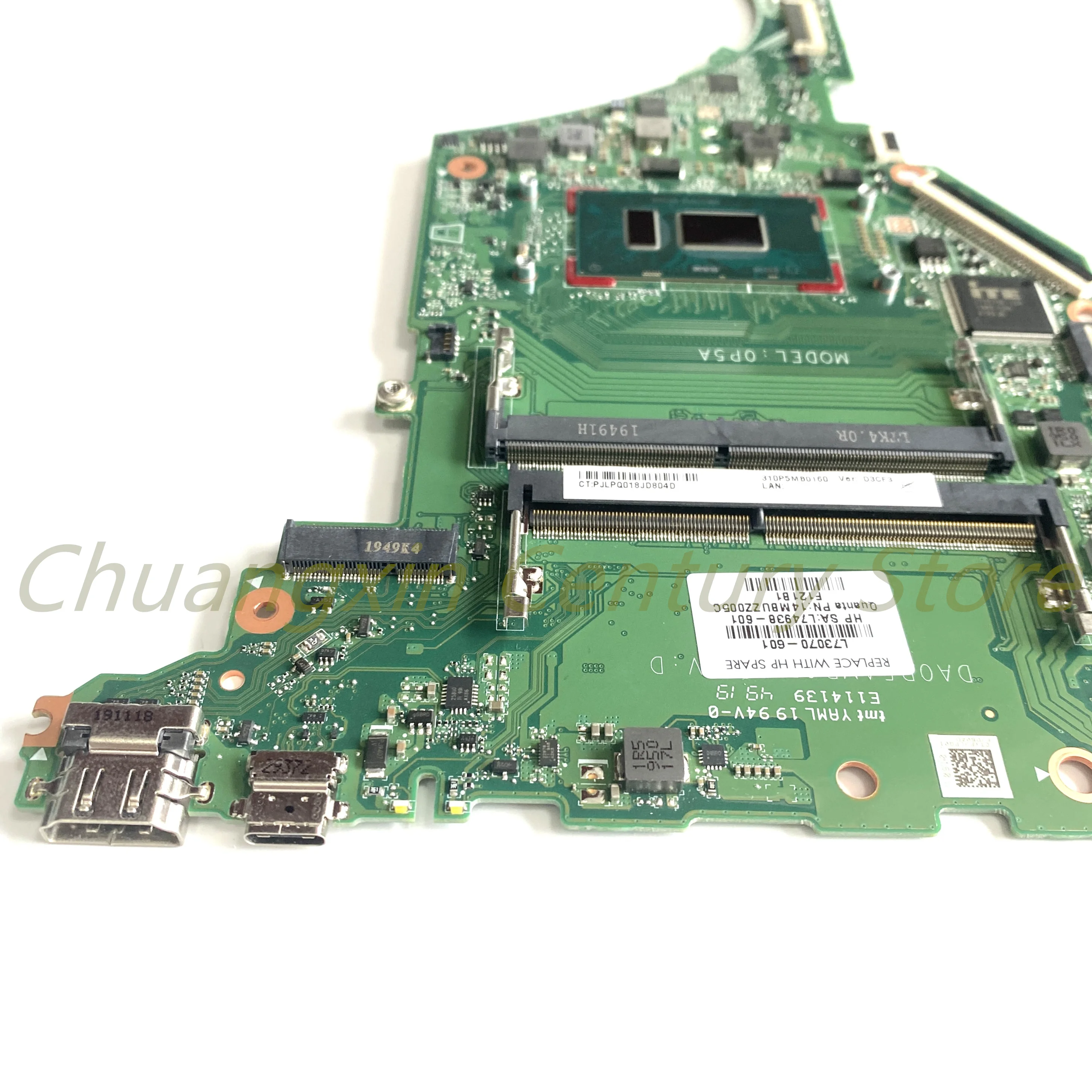 Adequado para hp TPN-Q222 15s-fq 15-fq 15t-dy 15-dy placa-mãe do portátil da0p5amb6d0 com 4417u/5405u i3 i5 7/8th gen cpu 100% teste