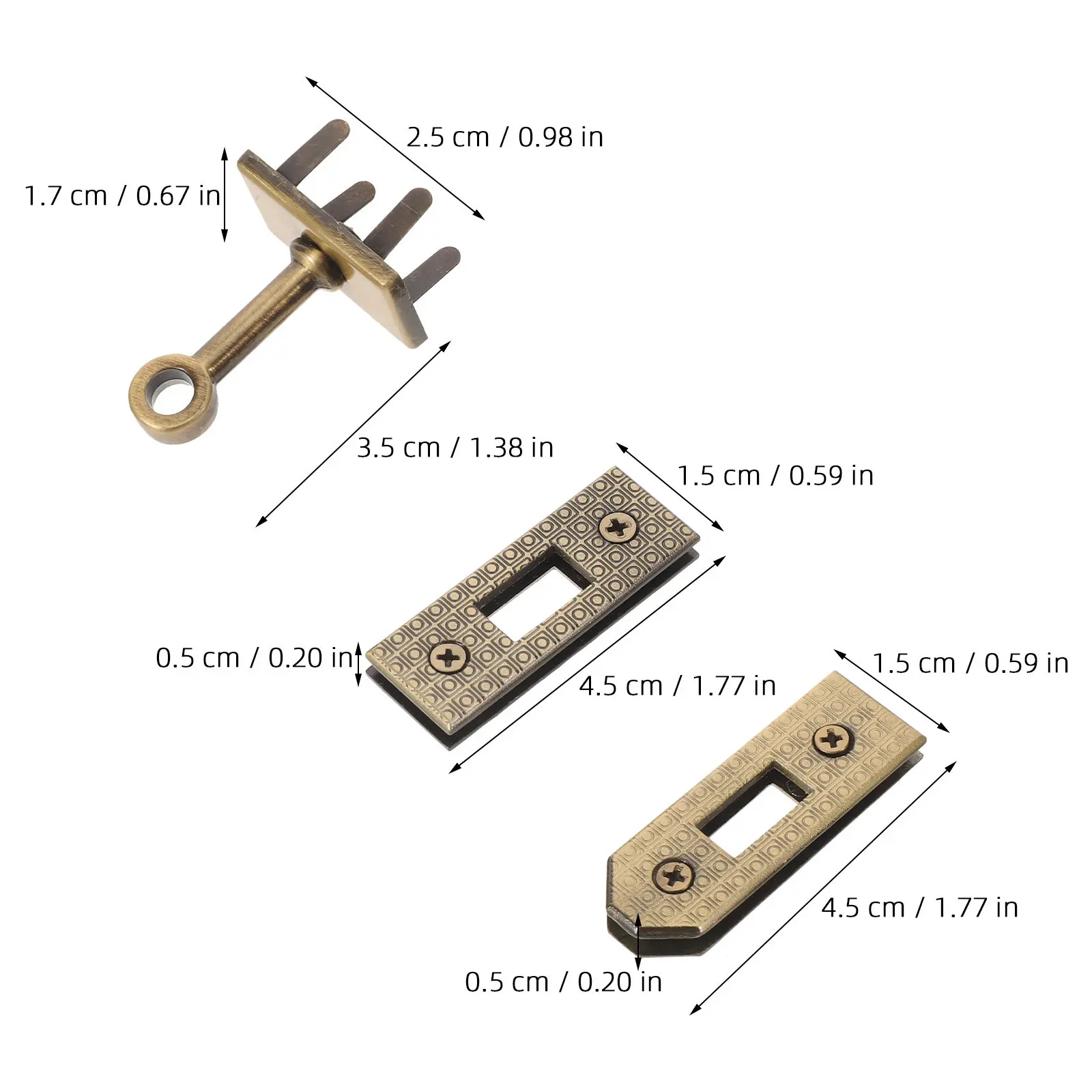 4Pcs Metal Purse Lock Clasps Locks Decorative Bag Hardware for Handbag Making Reliable Security Lock Closures