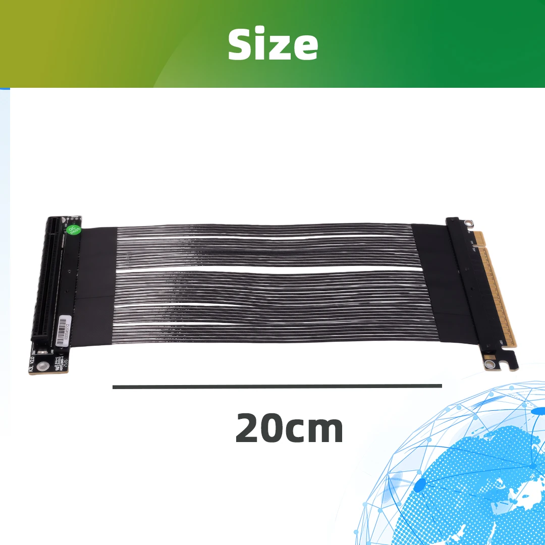 ADT-Link K33UL-BK PCIE 5.0 x16 Riser Cable 512Gbps GPU Extension Riser Cable for PC Cases Servers ITX Builds Computer RTX 5090