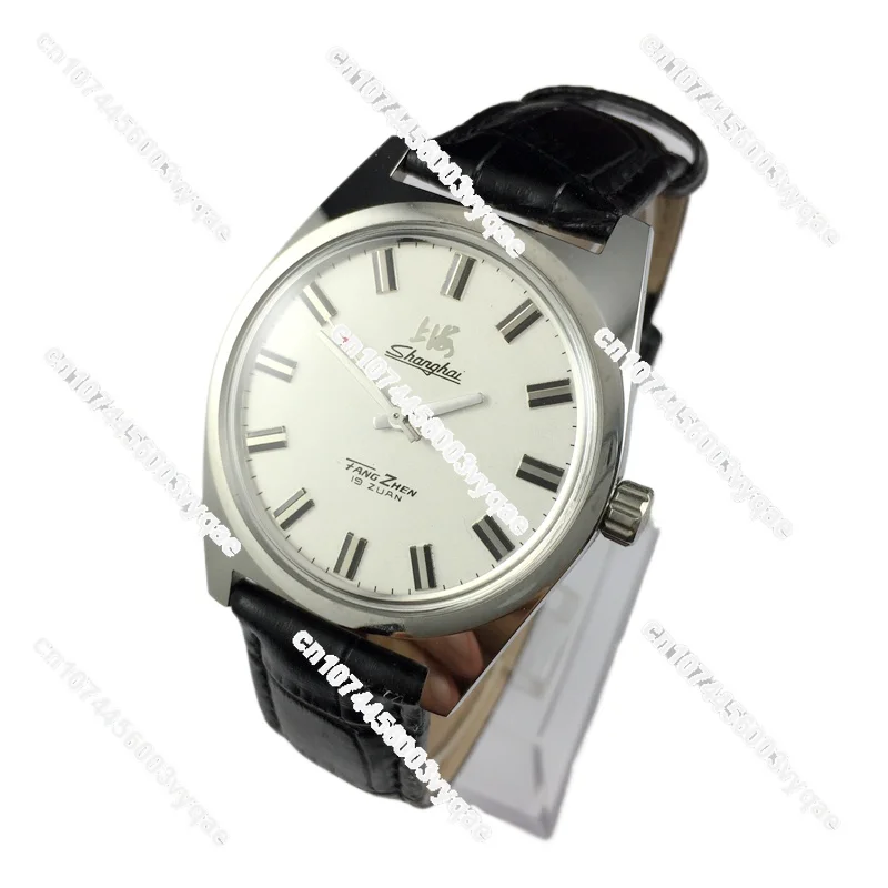 Original Stock Shanghai Watch Factory All-Steel Shockproof Large Watch Shanghai Brand Manual Mechanical Watch Diameter 38mm